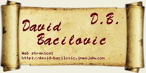 David Bačilović vizit kartica